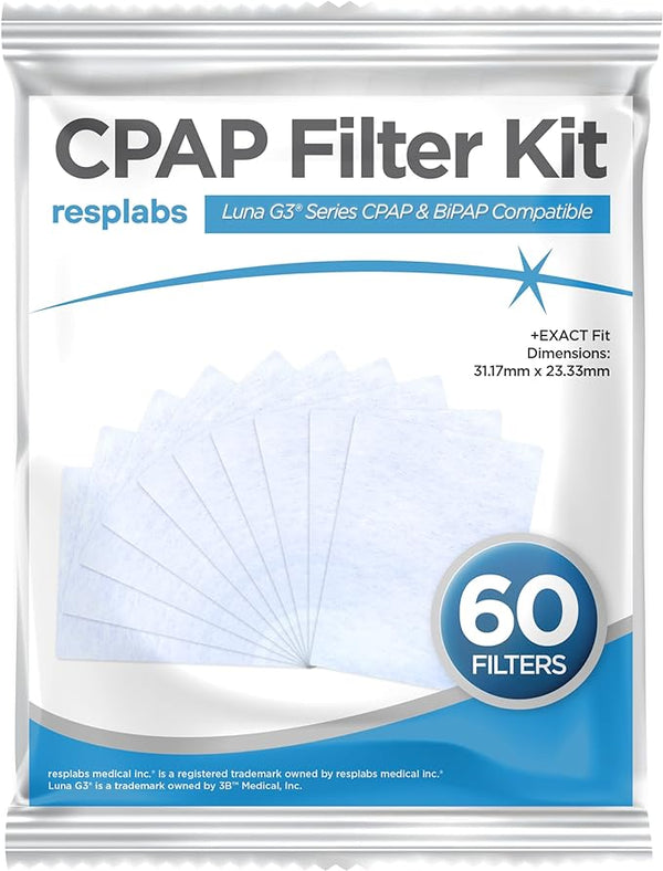 resplabs CPAP Filters Compatible with Luna G3 | ResMed AirMini Travel | AirSense, AirCurve 10 & S9 AirSense 11 |DreamStation 1 | Resvent iBreeze 20A resplabs CPAP Filters 